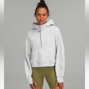 New With Tags - Lululemon - Oversized Half-Zip Scuba Hoodie - Light Grey - XS/S